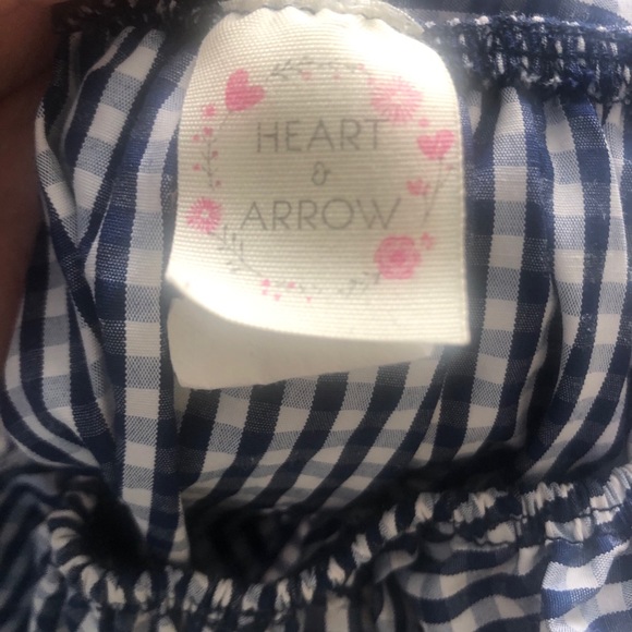 Heart And Arrow Off Shoulder Plaid Dress Size 5 - Picture 10 of 11